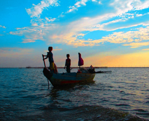 Tonle Sap Lake sunset